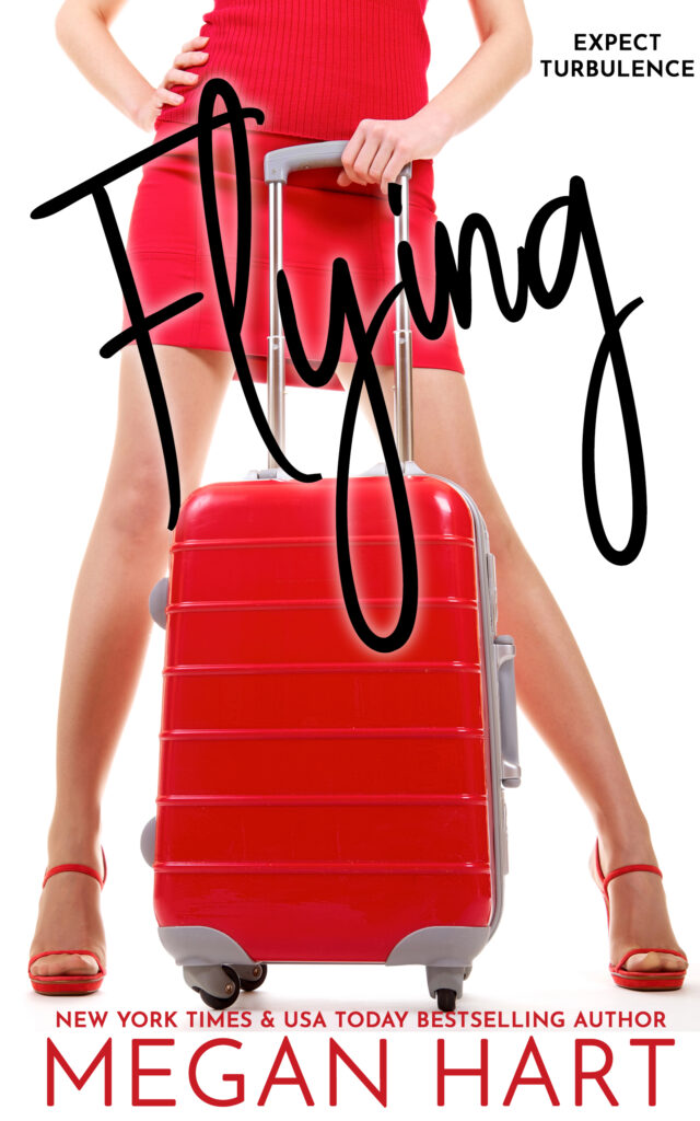 A woman in a red dress and heels stands in a sexy pose over a red suitcase.
