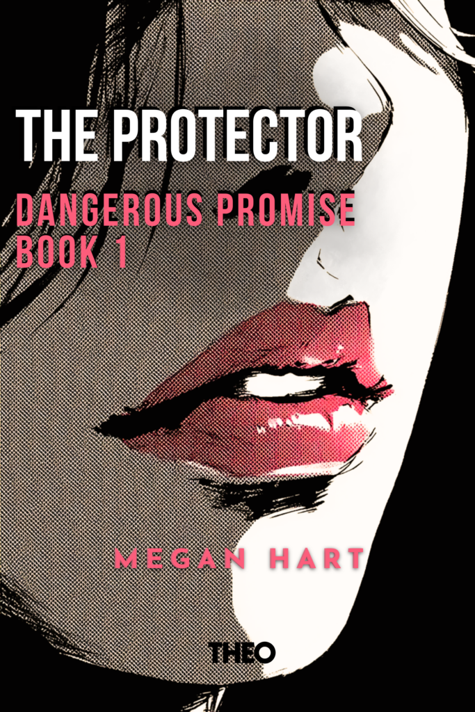 A graphic novel style closeup of a woman's mouth